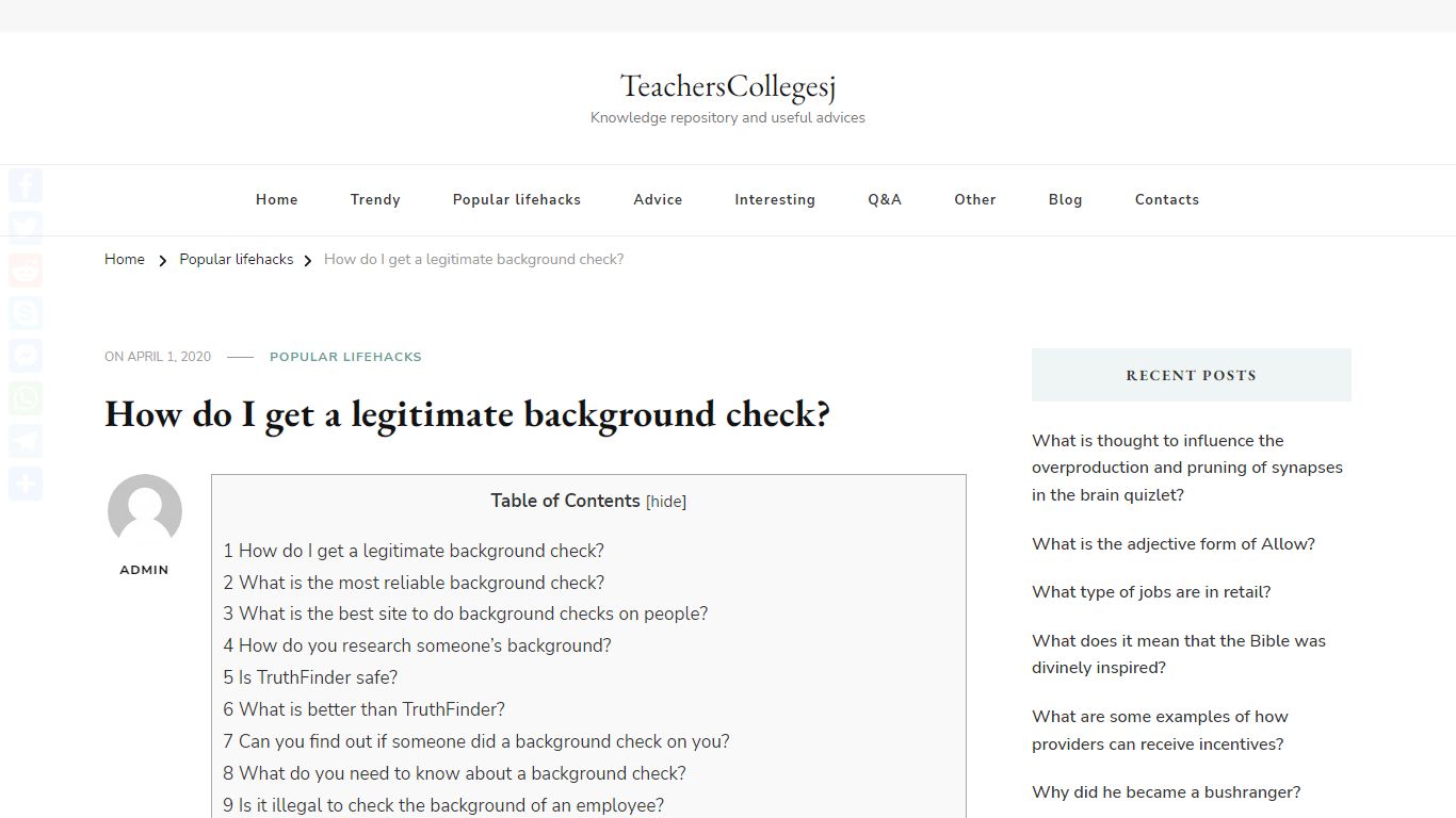 How do I get a legitimate background check? – TeachersCollegesj